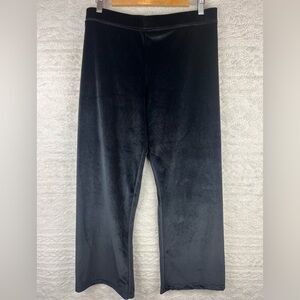 Velvet Black Pull On Pants Elastic Waist by JONES NEW YORK Medium